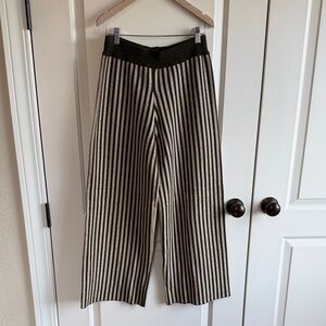 Striped Wide-Leg Sweater Pants